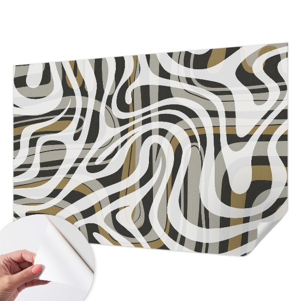 Peel and stick wall mural for living room Abstract lines