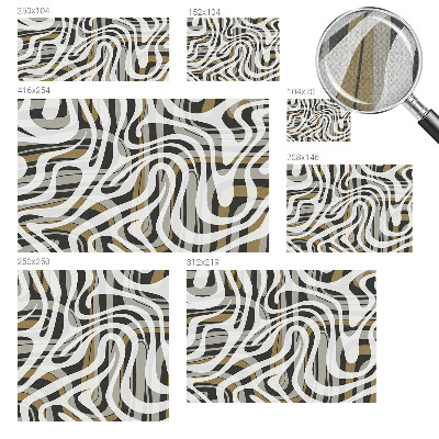 Peel and stick wall mural for living room with an abstract lines design
