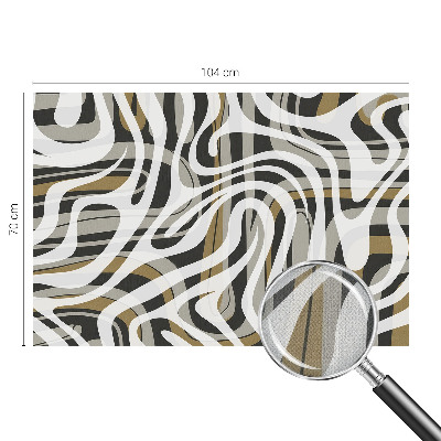 Peel and stick wall mural for living room with an abstract lines design