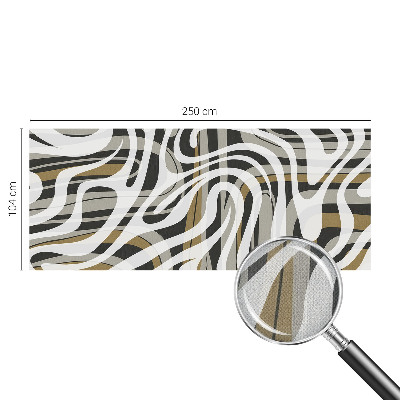 Peel and stick wall mural for living room with an abstract lines design