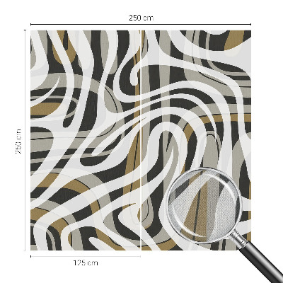 Peel and stick wall mural for living room with an abstract lines design
