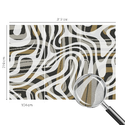 Peel and stick wall mural for living room Abstract lines