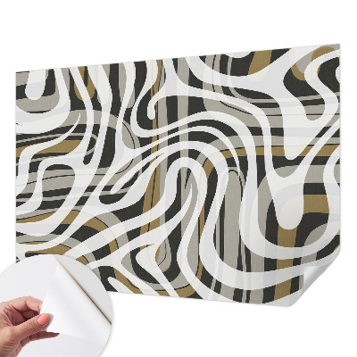 Peel and stick wall mural for living room Abstract lines