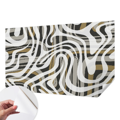 Peel and stick wall mural for living room Abstract lines