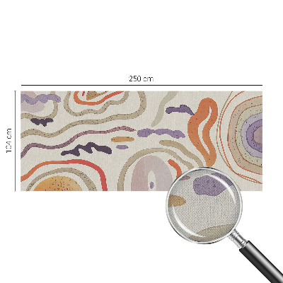Children's wall mural with abstract pattern