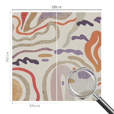 Children's wall mural with abstract pattern