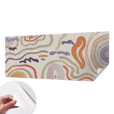 Children's wall mural with abstract pattern