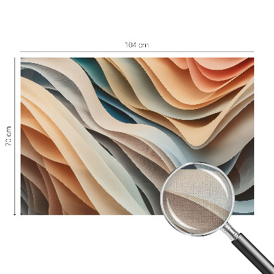 Peel and stick wall mural for kids' room with wavy forms design