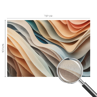 Peel and stick wall mural for kids' room Wavy forms