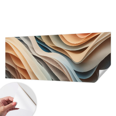 Peel and stick wall mural for kids' room Wavy forms