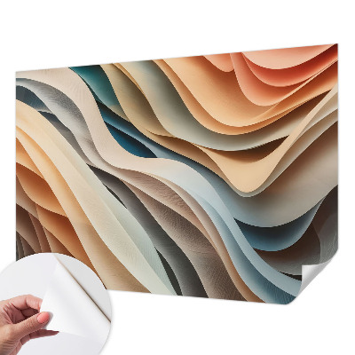 Peel and stick wall mural for kids' room Wavy forms