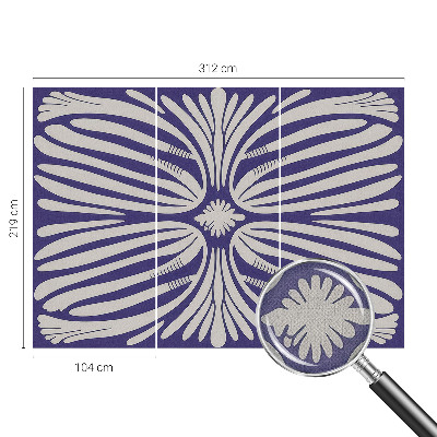 Nursery wall mural Floral symmetry
