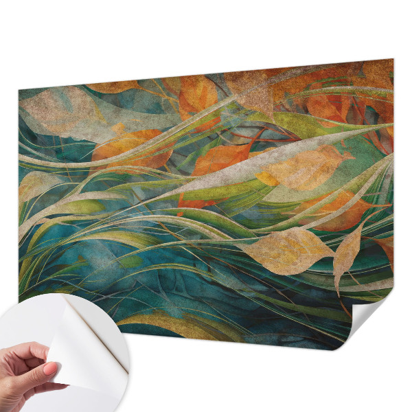 3D photo wallpaper mural with an autumn landscape design