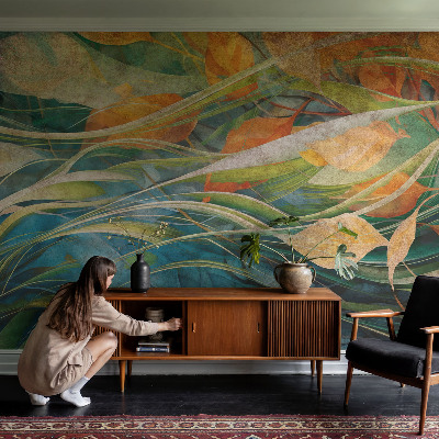 3D photo wallpaper mural with an autumn landscape design