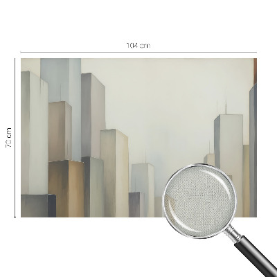 3D wall mural with a city skyscraper design