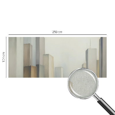 3D wall mural with a city skyscraper design