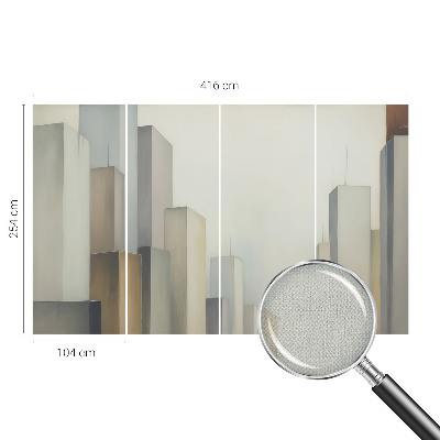 3D wall mural City skyscrapers