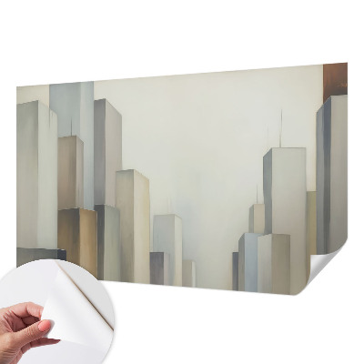 3D wall mural City skyscrapers