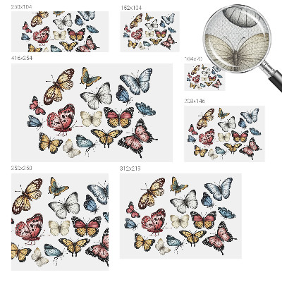 Self-adhesive wall mural Paradise butterflies