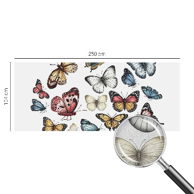 Self-adhesive wall mural with a paradise butterflies motif