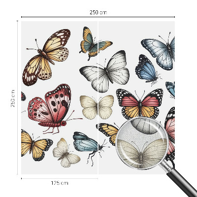 Self-adhesive wall mural with a paradise butterflies motif