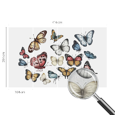 Self-adhesive wall mural Paradise butterflies