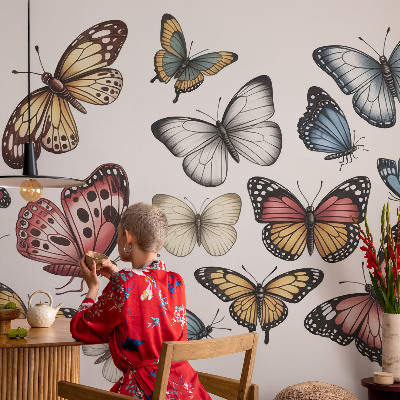 Self-adhesive wall mural Paradise butterflies