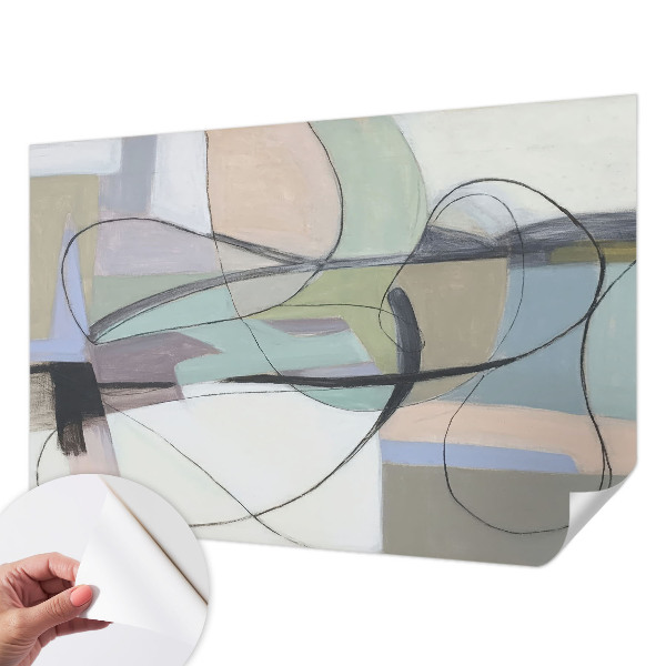 Self-adhesive photo wallpaper Pastel lines