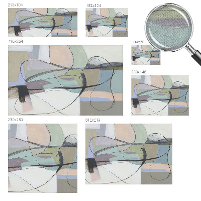 Self-adhesive photo wallpaper with a pastel lines pattern