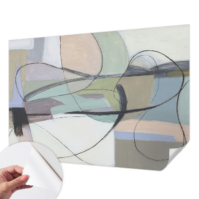 Self-adhesive photo wallpaper Pastel lines