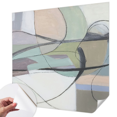 Self-adhesive photo wallpaper Pastel lines
