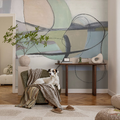 Self-adhesive photo wallpaper Pastel lines