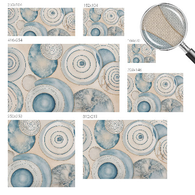 Peel and stick wall mural for living room with a spiral vortex design