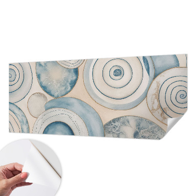 Peel and stick wall mural for living room with a spiral vortex design