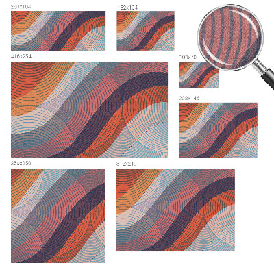 Removable wall mural wallpaper Colorful waves
