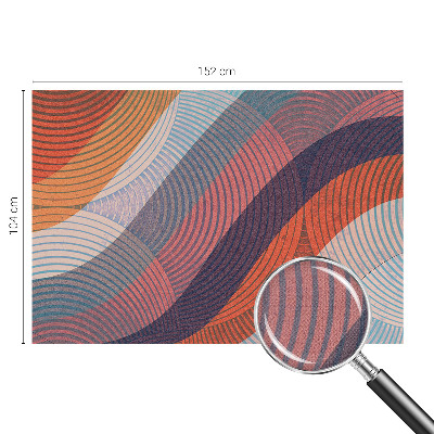 Removable wall mural wallpaper Colorful waves