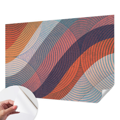 Removable wall mural wallpaper Colorful waves