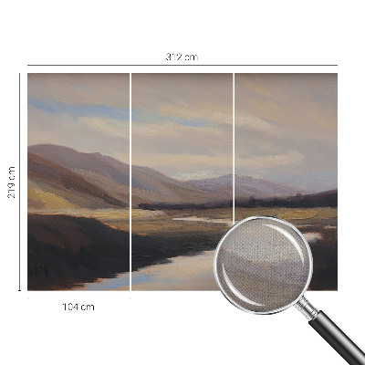 Removable wall mural featuring a natural, peaceful landscape