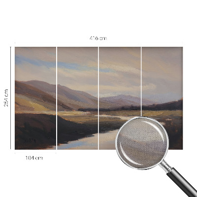Removable wall mural featuring a natural, peaceful landscape