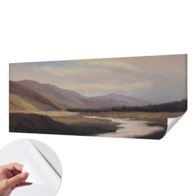 Removable wall mural featuring a natural, peaceful landscape