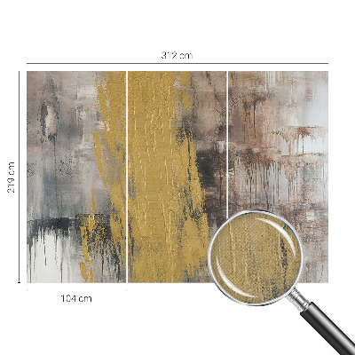 Peel and stick wall mural for bedroom with an abstract vision design