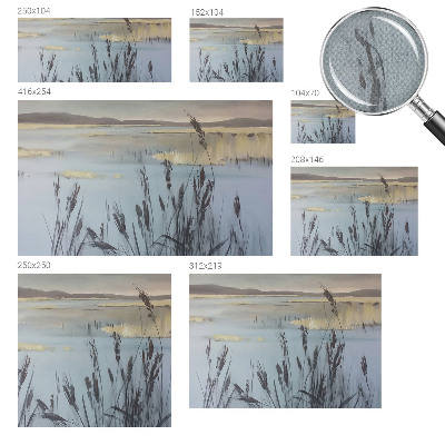 3D wall mural featuring a calm lake scene