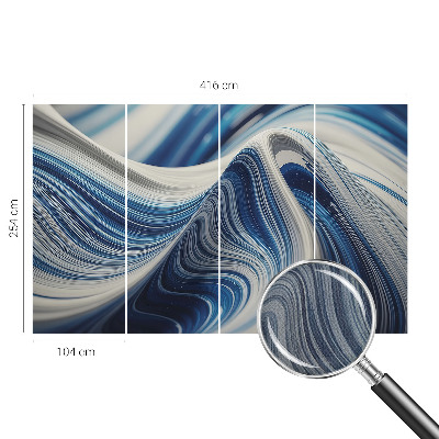 Baby room wall mural with a harmonious abstract design