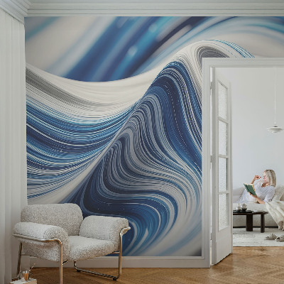 Baby room wall mural with a harmonious abstract design