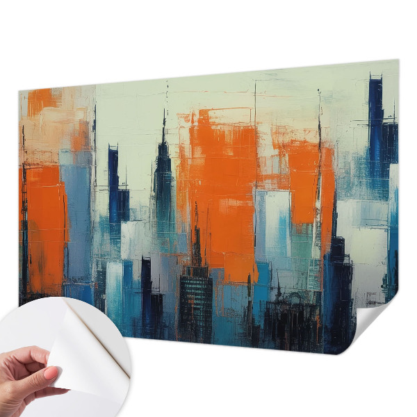 Children's wall mural Abstract city