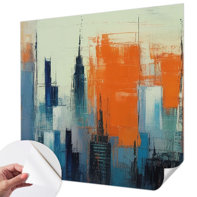 Children's wall mural Abstract city