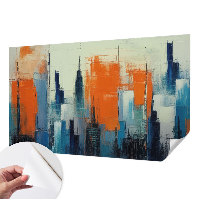 Children's wall mural Abstract city