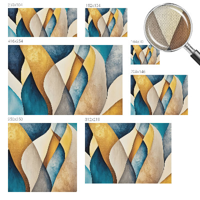 Peel and stick wall mural with a wavy abstract design
