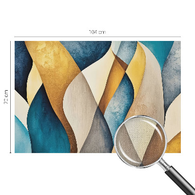 Peel and stick wall mural with a wavy abstract design