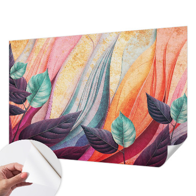 Peel and stick wallpaper mural Abstract leaves